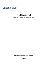 HighPoint SSD6540M Quick Installation Manual preview