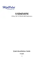 HighPoint SSD6540M Quick Installation Manual предпросмотр