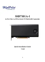 Предварительный просмотр 1 страницы HighPoint SSD7101A-1 Quick Installation Manual