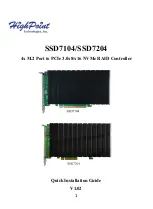 HighPoint SSD7104 Quick Installation Manual предпросмотр