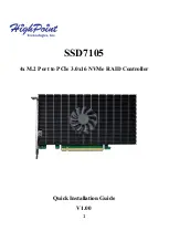 HighPoint SSD7105 Quick Installation Manual preview