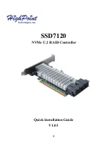 HighPoint SSD7120 Quick Installation Manual preview