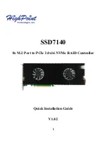 Предварительный просмотр 1 страницы HighPoint SSD7140 Quick Installation Manual