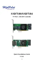 Preview for 1 page of HighPoint SSD7180 Quick Installation Manual