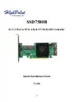 HighPoint SSD7580B Quick Installation Manual предпросмотр