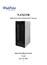 HighPoint Thunderbolt NA762TB Quick Installation Manual предпросмотр