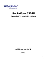 HighPoint Thunderbolt RocketStor 6324U Quick Installation Manual preview