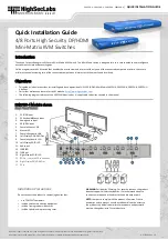 HighSecLabs Mini-Matrix SX42PH-4 Quick Installation Manual предпросмотр