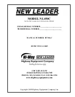 Предварительный просмотр 1 страницы Highway Equipment Company NEW LEADER NL450C Manual