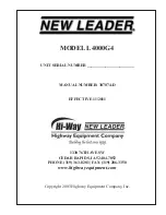 Highway L4000G4 User Manual preview