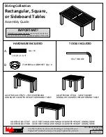 highwood Dining AD-DTB25 Assembly Manual preview