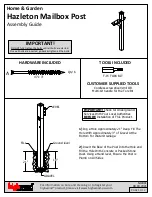 Предварительный просмотр 1 страницы highwood Home & Garden Hazleton Mailbox Post Assembly Manual