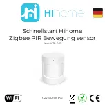 Предварительный просмотр 9 страницы Hihome Zigbee WZB-PIR Quick Start Manual