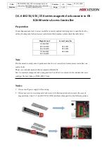 HIK VISION DS-K2601 Installation Instructions Manual preview