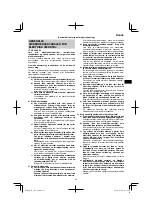 Предварительный просмотр 43 страницы HIKOKI 68102617 Handling Instructions Manual