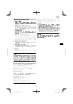 Предварительный просмотр 57 страницы HIKOKI 68102617 Handling Instructions Manual