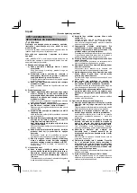 Предварительный просмотр 106 страницы HIKOKI 68102617 Handling Instructions Manual