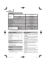 Preview for 20 page of HIKOKI C 10FCE2 Handling Instructions Manual