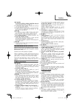 Preview for 73 page of HIKOKI C 10FCE2 Handling Instructions Manual