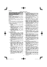 Предварительный просмотр 126 страницы HIKOKI C 18DBL Handling Instructions Manual