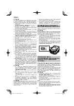 Preview for 52 page of HIKOKI C 3606DA Handling Instructions Manual