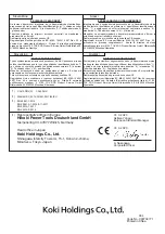 Preview for 504 page of HIKOKI C 3610DRJ (X) Handling Instructions Manual