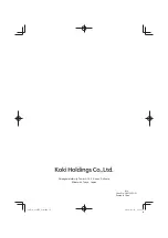 Предварительный просмотр 56 страницы HIKOKI C 5MEY Handling Instructions Manual