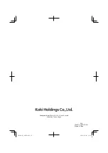 Предварительный просмотр 16 страницы HIKOKI C 6MEY Handling Instructions Manual