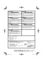 Preview for 60 page of HIKOKI C 7UY Handling Instructions Manual