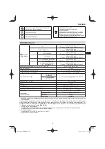 Preview for 107 page of HIKOKI C 8FSE Handling Instructions Manual