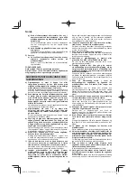 Предварительный просмотр 126 страницы HIKOKI C 8FSE Handling Instructions Manual