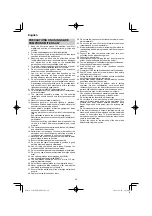 Предварительный просмотр 20 страницы HIKOKI C 8FSHG Handling Instructions Manual