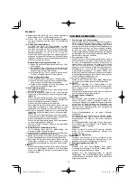 Предварительный просмотр 36 страницы HIKOKI C 8FSHG Handling Instructions Manual