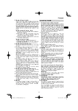 Предварительный просмотр 49 страницы HIKOKI C 8FSHG Handling Instructions Manual