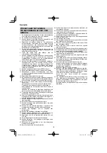 Предварительный просмотр 110 страницы HIKOKI C 8FSHG Handling Instructions Manual