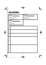 Предварительный просмотр 59 страницы HIKOKI C3605DYA Handling Instructions Manual