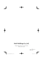 Preview for 60 page of HIKOKI C3607DRA Handling Instructions Manual