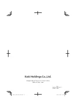 Preview for 36 page of HIKOKI CB 3612DA Handling Instructions Manual