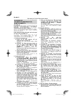 Preview for 22 page of HIKOKI CD 3605DA Handling Instructions Manual