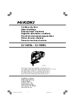 HIKOKI CJ 14 DSL Handling Instructions Manual preview