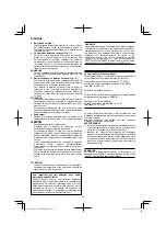 Предварительный просмотр 22 страницы HIKOKI CN 18DSL Handling Instructions Manual