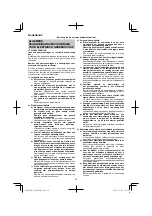 Предварительный просмотр 30 страницы HIKOKI CN 18DSL Handling Instructions Manual