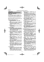 Предварительный просмотр 58 страницы HIKOKI CN 18DSL Handling Instructions Manual