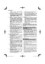 Предварительный просмотр 40 страницы HIKOKI CR 18DA Handling Instructions Manual