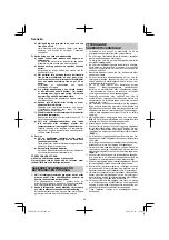 Предварительный просмотр 64 страницы HIKOKI CR 18DA Handling Instructions Manual