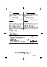 Preview for 300 page of HIKOKI CS 3630DB Handling Instructions Manual