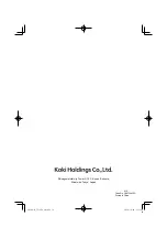 Preview for 56 page of HIKOKI CV 12DA Handling Instructions Manual