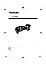 HIKOKI CV 18DBL Handling Instructions Manual предпросмотр