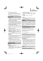 Предварительный просмотр 17 страницы HIKOKI D 6SH Handling Instructions Manual