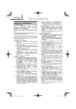 Предварительный просмотр 22 страницы HIKOKI D 6SH Handling Instructions Manual